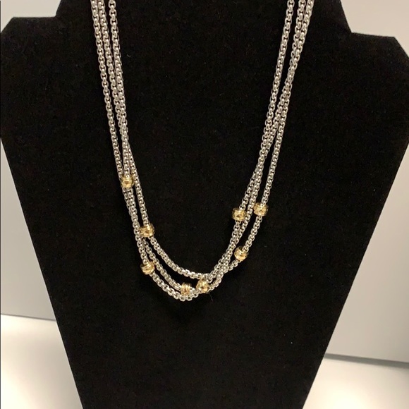 look a likes Jewelry - ❤️NWOT TRIPLES STRAND NECKLACE WITH GOLD BEADS❤️